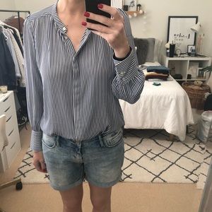 Loft striped button up shirt